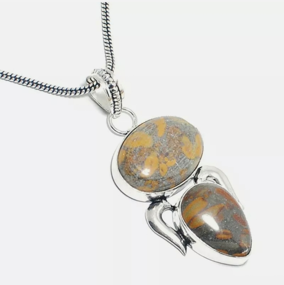 New Jasper Silver Pendant.
